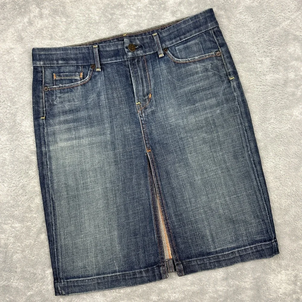 Citizens Of Humanity Denim Sophia #300 Knee Length Skirt 29 Blue Made in USA